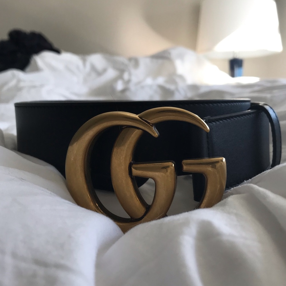 Gucci Double G Leather Belt